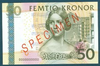 Sweden Specimen 50 Kronor 2004 Pick 64as Lars Heikensten Signature
