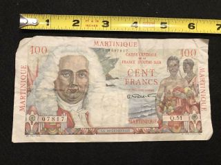 Martinique 100 Francs (1947 - 49) Q.  51