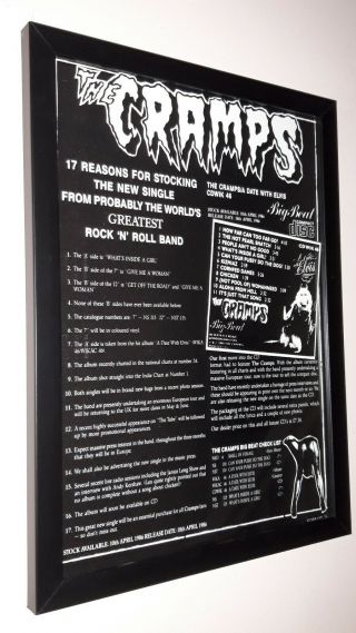 The Cramps - Framed Press Release Promo Ad For What 