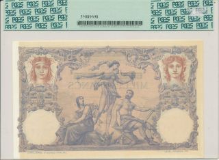 Banque de I ' Algérie Tunisia 1000 Francs on 100 Francs (1942 - 43) PCGS 58PPQ 3