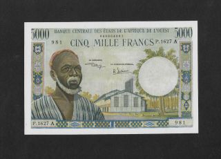 Aunc Printed In France 5000 Francs 1977 West African States French West Africa