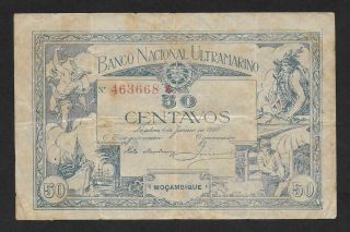 Pick.  64 - Mozambique - Portugal - Bnu - 50 Centavos - 1920 - Nº.  463668 - Vf,