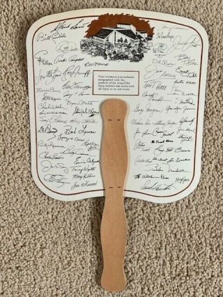 Vintage Grand Ole Opry House Invitation Fan Opening Night 3 - 16 - 1974 Autographed