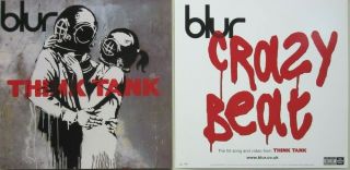 Blur 2003 Think Tank Banksy 2 Sided Promo Poster/flat Flawless Old Stock