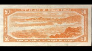 1954 Bank Of Canada 50$ Devil Face Beattie/Coyne A/H1788662 - VF/EF - Writing 2