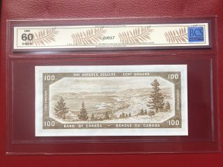 1954 BANK OF CANADA $100 BANKNOTE BCS UNC60 3