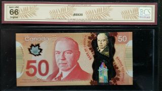 Bank of Canada 2012 $50 BC - 72aA - i Macklem - Carney Single Note Replacement GEM 66 2