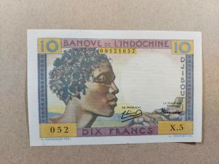 Djibouti Indochine 10 Francs Ef,
