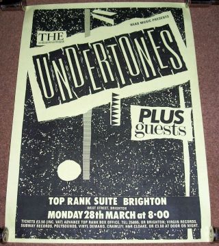 The Undertones Concert Poster Monday 28th March 1983 Top Rank Suite Brighton Uk