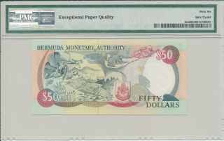 Monetary Authority Bermuda $50 1992 S/No x2x772 PMG 66EPQ 3