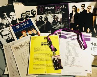 Depeche Mode SIGNED Songs of Faith.  Press kit w/Photos,  Book, .  Bio,  Pass and more 2