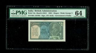 British India | 1 Rupee J W Kelly | 1935 | Pick 14a | Pmg 64