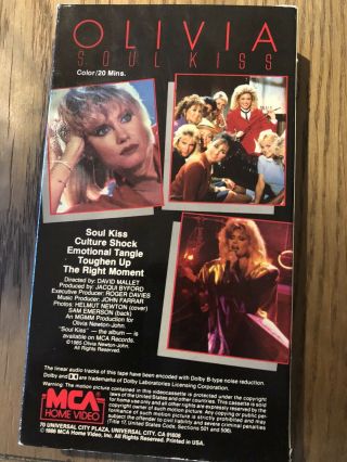 Olivia Newton - John Signed / Autographed Soul Kiss VHS 3