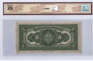 1935 The Bank Of Nova Scotia 5$ 3023271 - BCS VF25 - Undergraded 2