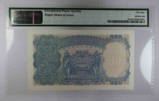 Reserve Bank of India,  10 rupees,  ND (1938) red serial number (Pick 19a) [2116 2