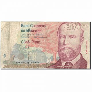 [ 803218] Banknote,  Ireland - Republic,  100 Pounds,  1996,  1996 - 08 - 22,  Km:79a