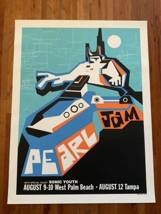 Pearl Jam Poster - 2000 West Palm Beach And Tampa