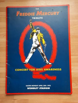 Freddie Mercury Tribute Programme 1992 Queen George Michael Elton John Mccartney