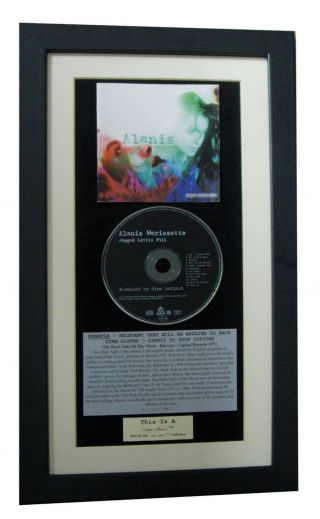 Alanis Morissette Jagged Little Pill Classic Cd Album Framed,  Express Global Ship
