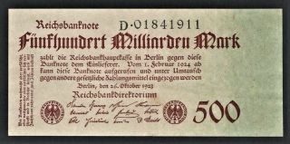 Vad - Germany - 500 Milliarden Mark Banknote - P 127a (cv=175) A/u