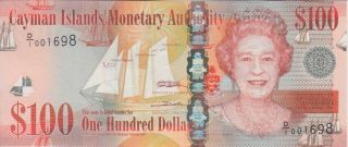 Cayman Islands Banknote P.  43a 100 Dollars 2010 Series,  Qe Ii,  Unc We Combine