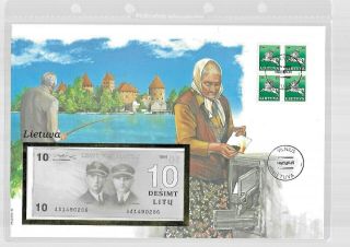 Lithuania 10 Litu 1991 Unc Rare Banknote