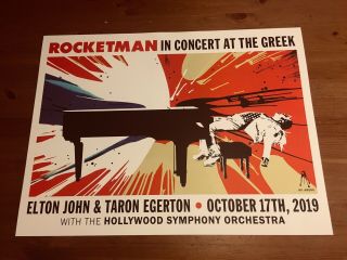 Rocketman In Concert Live At The Greek Poster Elton John & Taron Egerton 101719