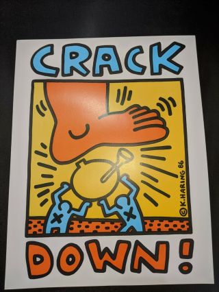 Keith Haring Poster 1986 Crack Down Crack Is Wack Benefit Concert