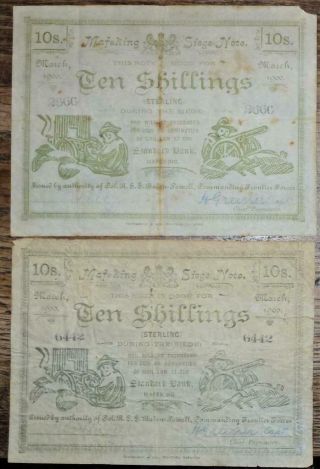Two Mafeking Siege Issue Ten Shillings March 1900 No 