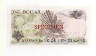 1981 - 92 ZEALAND,  RESERVE BANK 1 DOLLARS SPECIMEN - UNC 2