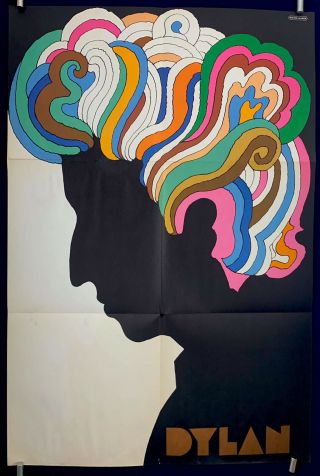 Bob Dylan Record Album Music Poster Milton Glaser (verygood) 22 " X33 " 1967 03