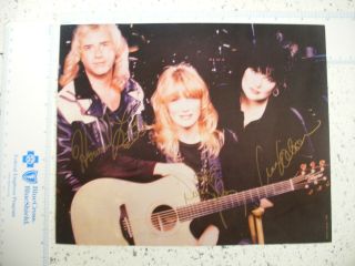 Heart Ann And Nancy Wilson And Howard Leese Signed Picture
