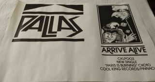 Pallas Arrive Alive 1983 Poster Marillion Pendragon Genesis Prog Rock