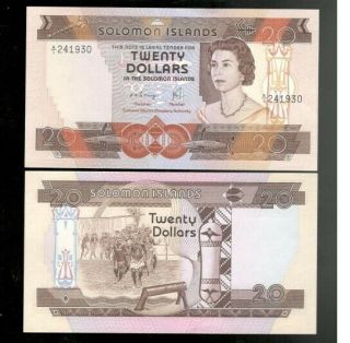 Solomon Islands,  1981,  Qe11,  $20 Dollars,  P - 8,  Crisp Unc