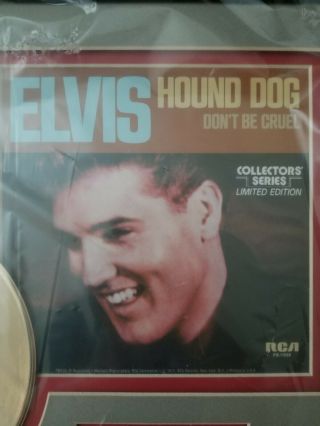 Elvis Presley 24KT Gold Record Hound Dog Don ' t Be Cruel Limited Edition of 500 2