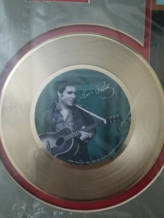 Elvis Presley 24KT Gold Record Hound Dog Don ' t Be Cruel Limited Edition of 500 3