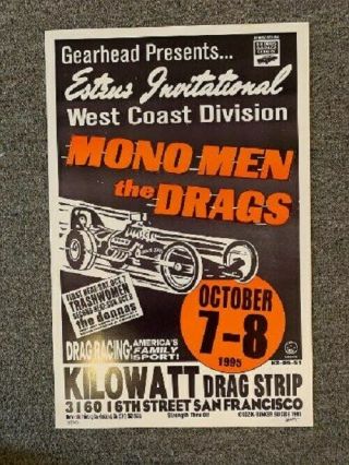 Mono Men Concert Poster 1995 The Donnas Frank Kozik San Francisco