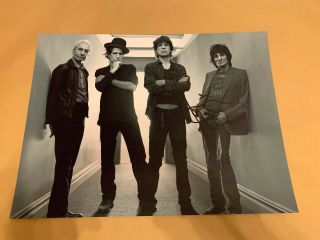 Rolling Stones - Signed Ronnie Wood Bw Photo 16x12 Inch - Uacc Rd