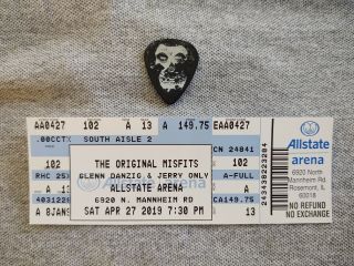 The Misfits Doyle Von Frankenstein Stage Guitar Pick Concert Ticket 2019