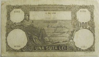 Romania Kingdom " 100 Lei 13 - En Of May 1932 " Note