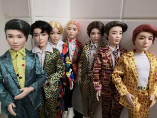 7 X Bts Bangtan Boys Mattel 12 " Figures K - Pop Dolls Full Set V Rm Jin No Box