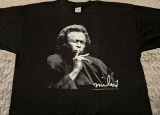 Vintage Jazz T - Shirt - Miles Davis - Shhhhh - Jeff Sedlik - 1992 Gear Inc Nola