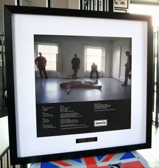 Oasis Framed Album Artwork - Limited Edition - Certificate - Metal Plaque
