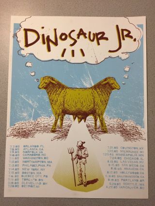 Dinosaur Jr.  Silkscreen Concert Poster 21 X 16