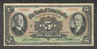 1935 Bank Of Nova Scotia $5.  00 F - Vf 550 - 36 - 02 Very Scarce Type Five Dollars