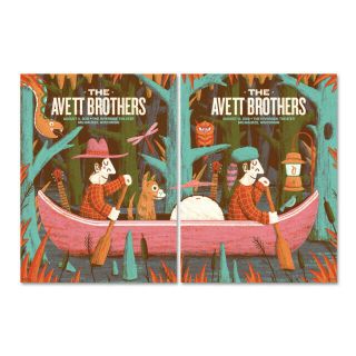 The Avett Brothers 2018 Poster Milwaukee Wi Uncut Signed & Numbered 11/25
