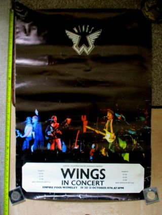 Concert Poster Paul Mccartney/wings Live At Empire Pool Wembley Oct 