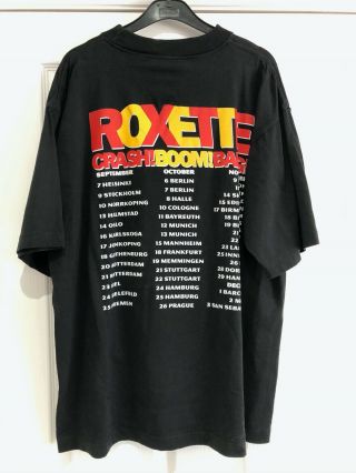 Roxette Crash Boom Bang Tour 1995 Vintage 90 ' s Official T - Shirt,  Size XL 3
