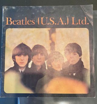 The Beatles 1965 Usa Tour Program Authentic