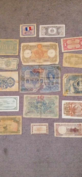 World Old Paper Money Bank Notes